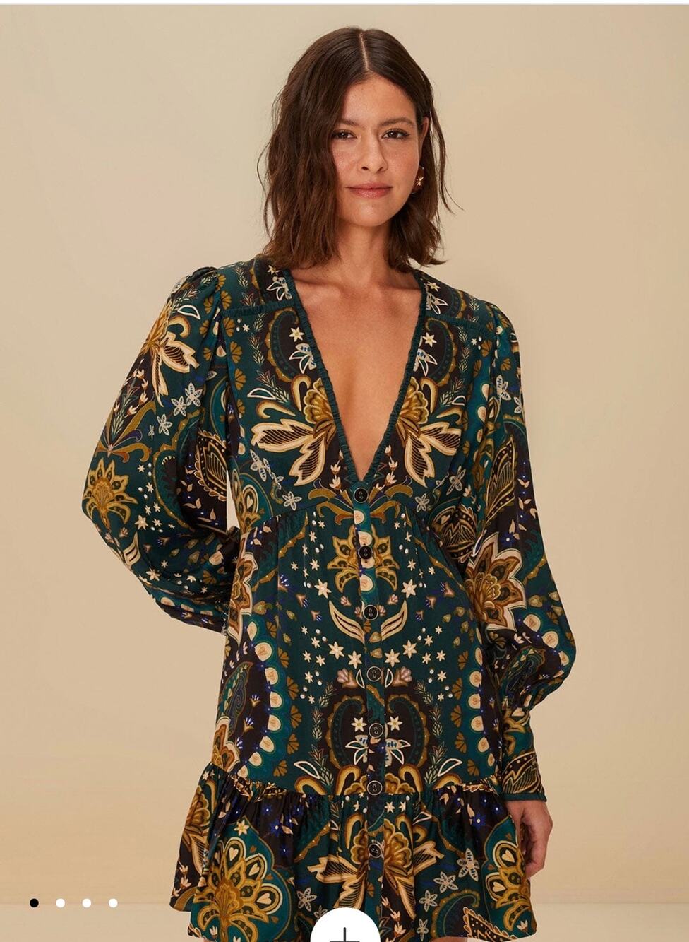 Farm Rio Black Jaipur Mini Dress S